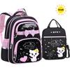 New PU Leather School Bag Korean Fashion Girls Backpack Cute Cat Orthopedic Waterproof Backpack