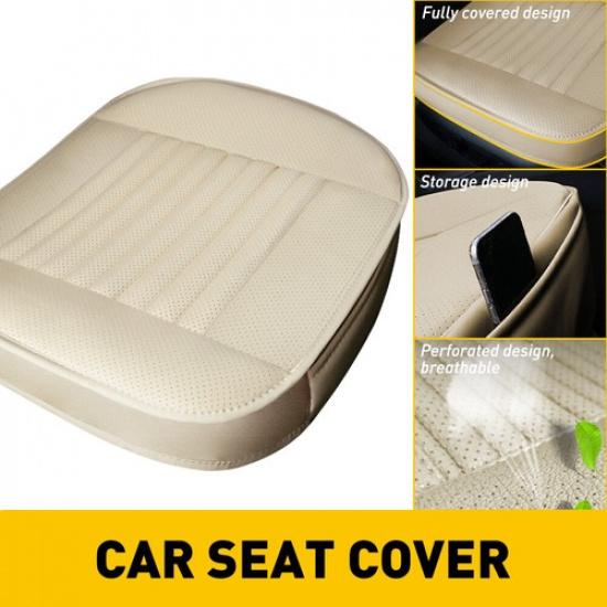 Universal Car Front Seat Cover Breathable Leather Pad Cushion Surround Protector