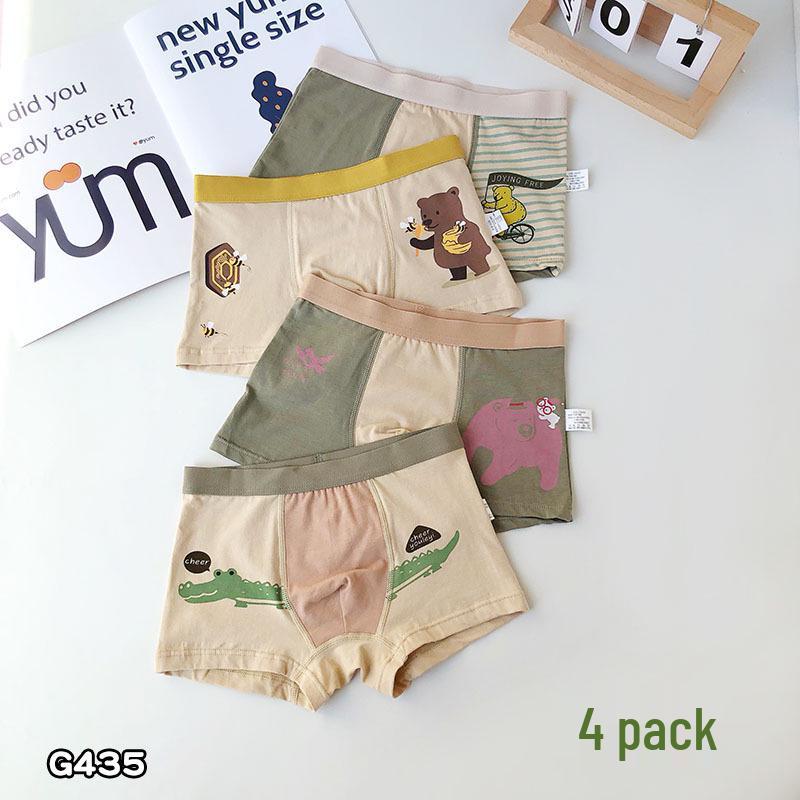 Children's Summer Cotton Boxer Briefs (Class A) for Boys Aged 9-12 - No Pinch Design.