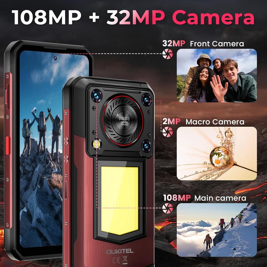 Oukitel WP56 Cellulare 5G 32GB+256GB 16000mAh Display 6.8" 108MP Android 15 Smartphone