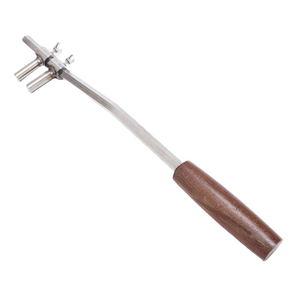 16.7in Stainless Steel Bonsai Branch Bending Tool Gardening Adjustable Bonsai Bender Styling Wrench with Wood Handle