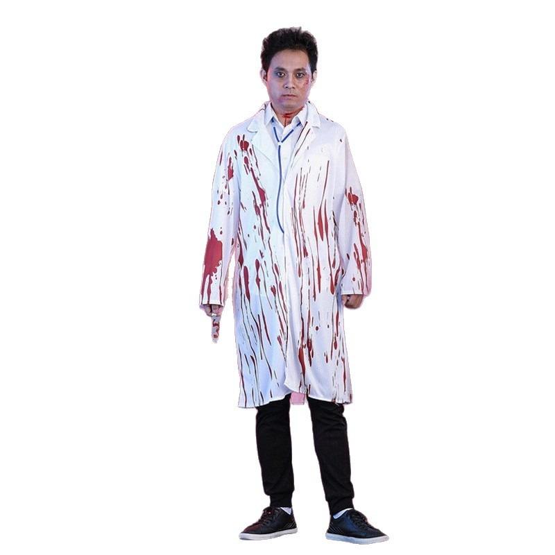 Halloween Horror Costumes Bloody Doctor Nurse Adult Men and Women Bloody Doctor Couple Costumes Performance Costumes
