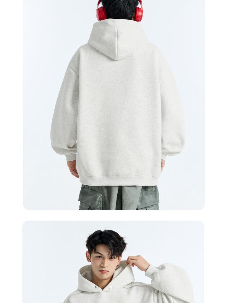 Sweat à capuche surdimensionné pour homme 400 g - Veste décontractée tendance pour l'automne
