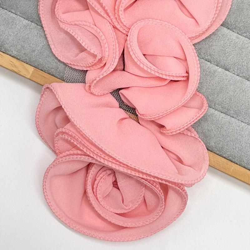 Elegant Rose Flower Appliques Large Flower Handcraft Project Making Accessories