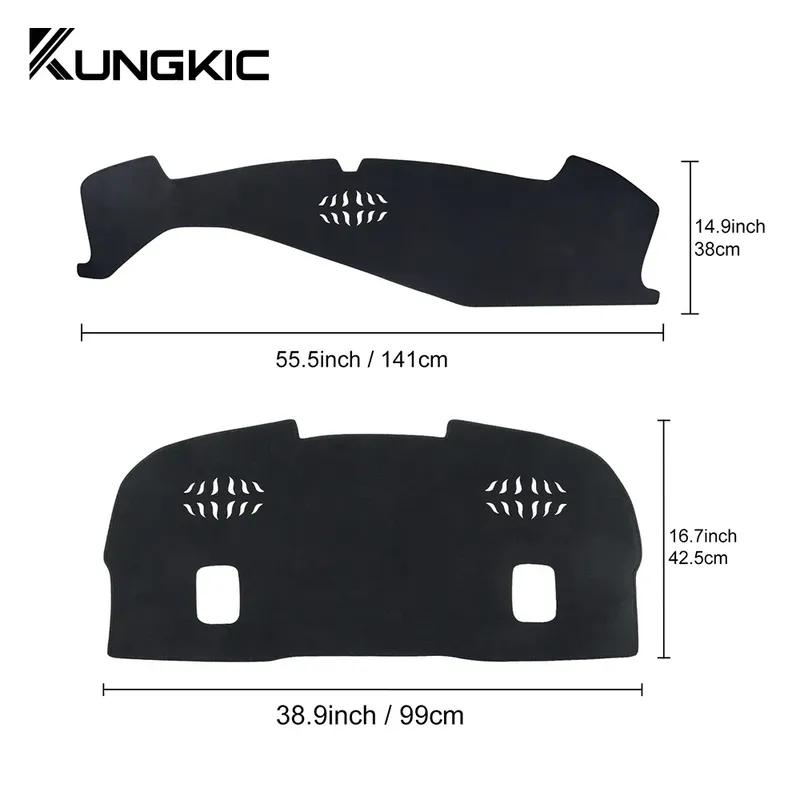 Oberes Flanell-Armaturenbrett-Abdeckpolster Für Ford Mustang 2024 2025 Rücksitz-Sonnenschutz-Schutz Anti-UV-Armaturenbrettmatte Rutschfestes Zubehör