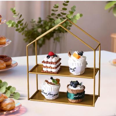 2-stöckiger Dessertständer Gebäckhalter Partyzubehör Geschenk Stabil Vielseitig für Cupcake