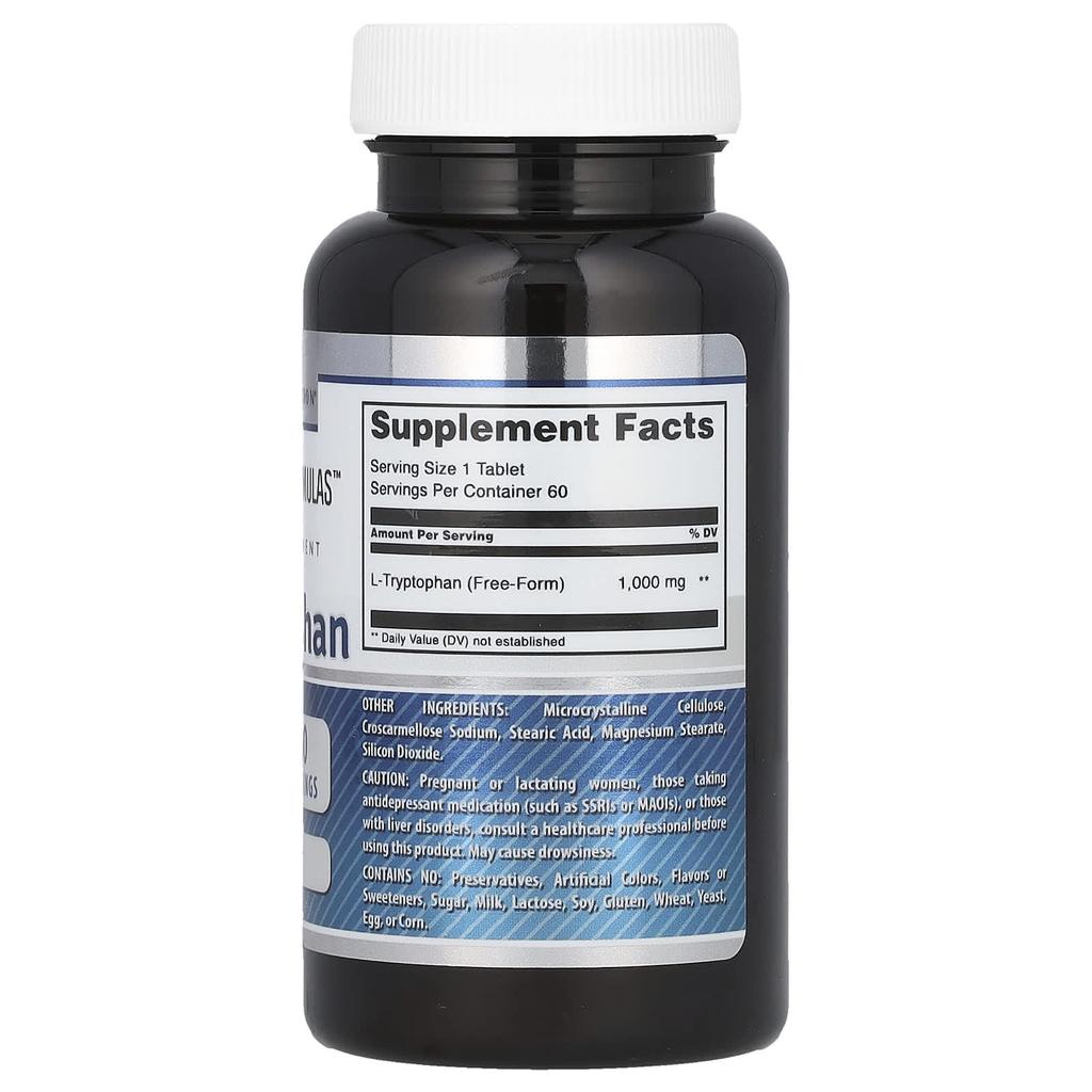 L-Tryptophan, 1,000Mg, 60 Tablets