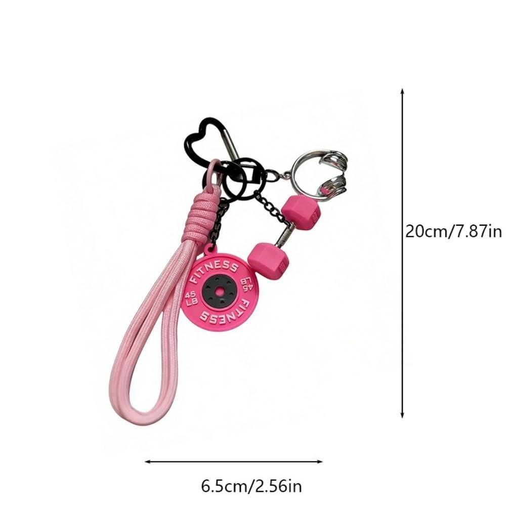 Simulation Style Fitness Series Pendant Detachable Bag Charm Creative Dopamine Plates Keychain