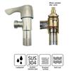 SUS304 Brush Finished Triangle Water Heater Toilet Basin Dish Hot and Cold Angle Valve Bathroom Accessories