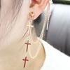 1Pc Ear Cuff Cross Dangle Versatile Alloy Women Fashion Punk Ear Crawler for Women