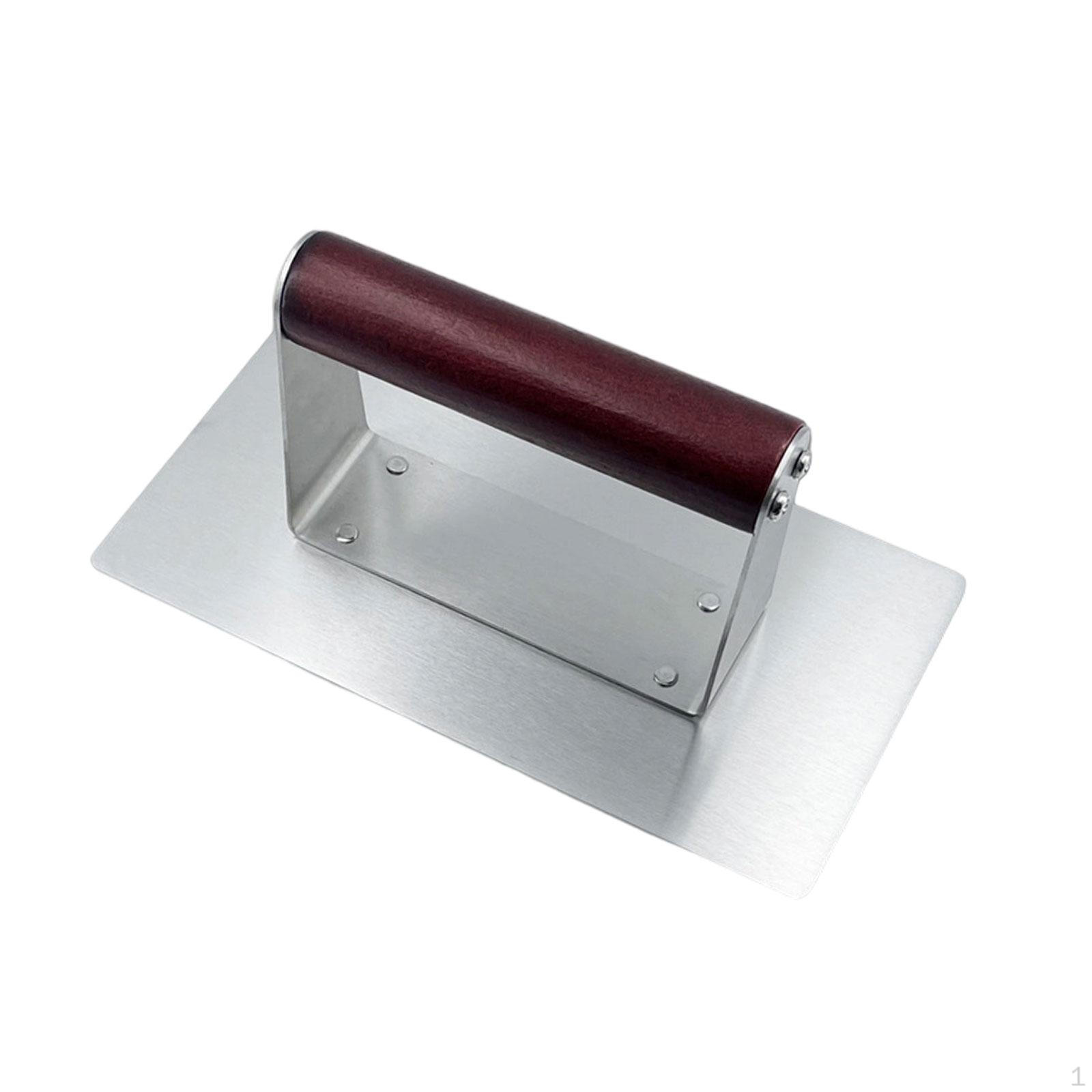 

Пресс для бургеров из нержавеющей стали, Смэшер для мяса, Форма для котлет для жаровни, Прямоугольный, Нержавеющий, Ручной, Плоский