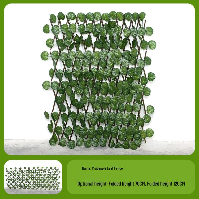 Expandable Pastoral Ivy Leaf Fence: Outdoor Green Hedge for Garden or Courtyard Decoration