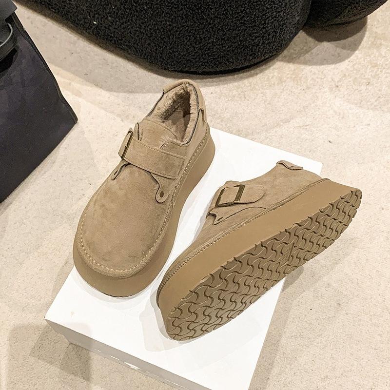 New Style of Thick-soled Women's Shoes with Fleece, Warm One-foot Snow Boots and Cotton Shoes