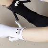 1 Pair Cartoon Magnet Hand-linking Socks Knitted Color Matching Christmas Style Elastic Anti-slip Warm No Odor Festive New Year Mid-tube Socks