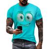 Men's Casual 3D Cute Cat Print T-Shirt O Neck Short Sleeve Pullover Streetwear Sportshirt Outdoor Tops Tee Oversized Clothing