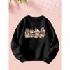 ' Cute Ice & Cupcake Sweater - Pastel Pink & Beige Birthday Party Outfit, Soft Round Neck Pullover for Fall/Winter