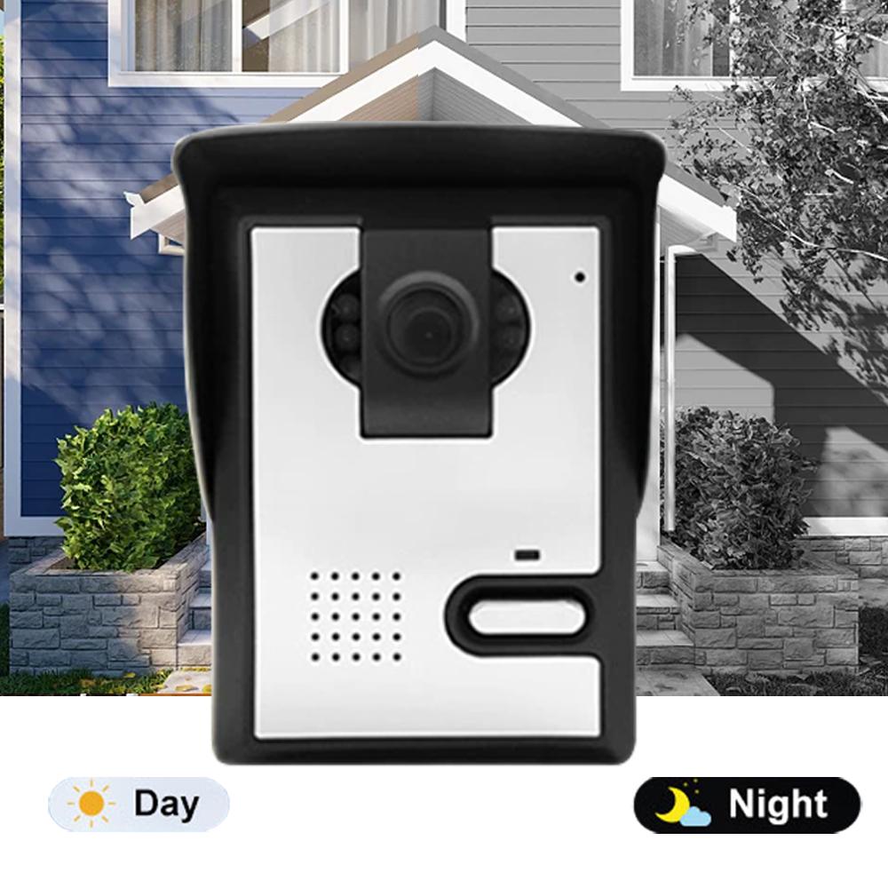 Video Doorbell Video Door Phone with 7'' Color TFT LCD Monitor Screen Door Economic Video Door Phone 4 Wired Video Intercom