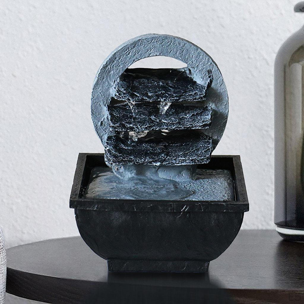 Flowing Water Adornments Handcrafted USA Feature Colorful Drawing Waterfall Fountain