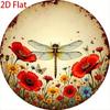 Vintage Floral Dragonfly Retro Metal Tin Sign Wall Decor