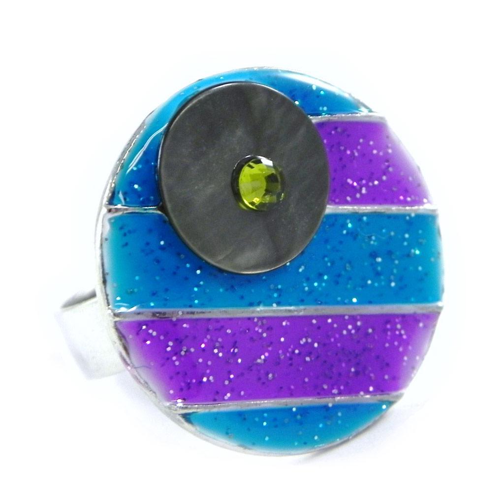 NOA [H8856] - Bague Créateur 'Bora Bora' bleu violet