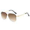 New Fashion Metal Half Frame Women's Outdoor Sunglasses Classic Double Beam Glasses