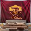 AS Roma Football Club Gold She Wolf Crest Maroon Wall Tapestry Italian Soccer Fan Decor for Bedroom Living Room Gift