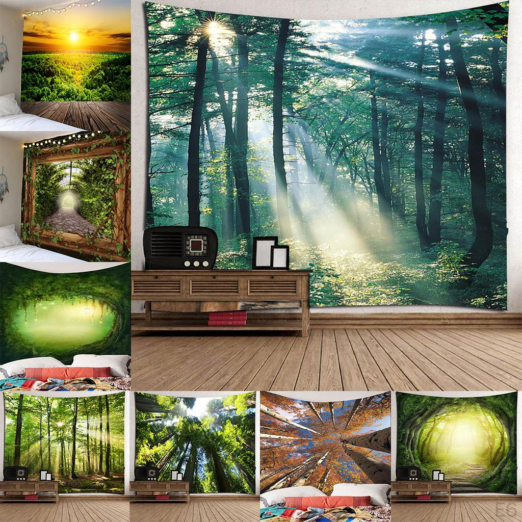 Dekor Koleksiyonu, Dağlarda Uzak Vahşi Yaşam Manzaralı Orman Yolu, Oturma Odası