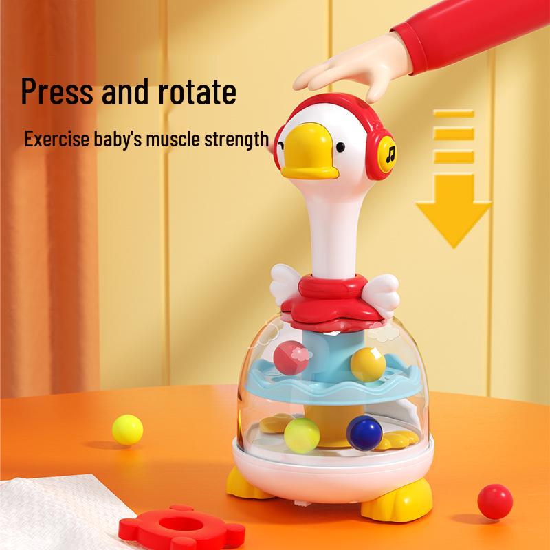 Rotating Musical Press Toy: Spinning Top for Babies 0-2 Years - Early Education