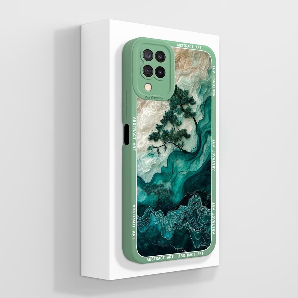 For Samsung Galaxy A12 M12 F12 Case Funny Anti Drop Liquid Silicone Phone Shell For Samsung A 12 High Quality Soft Back Cover