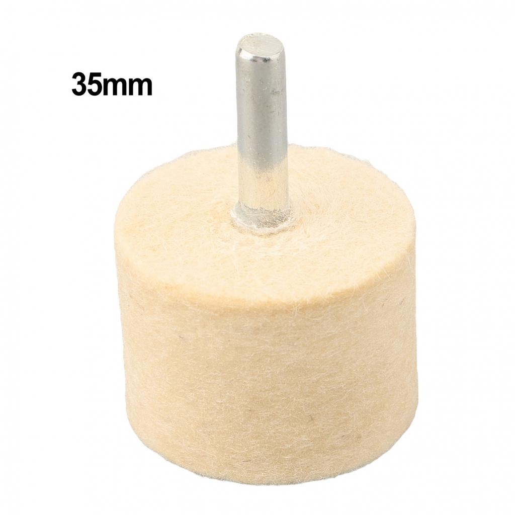 Easy to Use Wool Felt Mounted Polishing Wheel 6mm Shank Drill Attachment