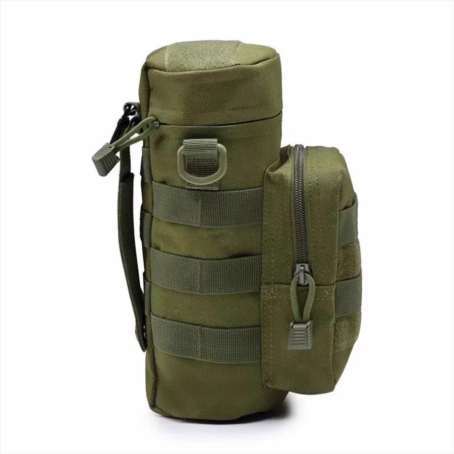 Water Bottle Bag Tactical Molle Holder for Outdoor Camping Hiking Cycling Fish Travel Portable Carrier Bag Kettle Pouch Holder