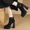Fashion Super High Heels Women Ankle Boots Pointed Toe Luxury Shoes Fashion Winter Woman Pumps 2025 Dress Luxury Botas De Mujer Zapatos
