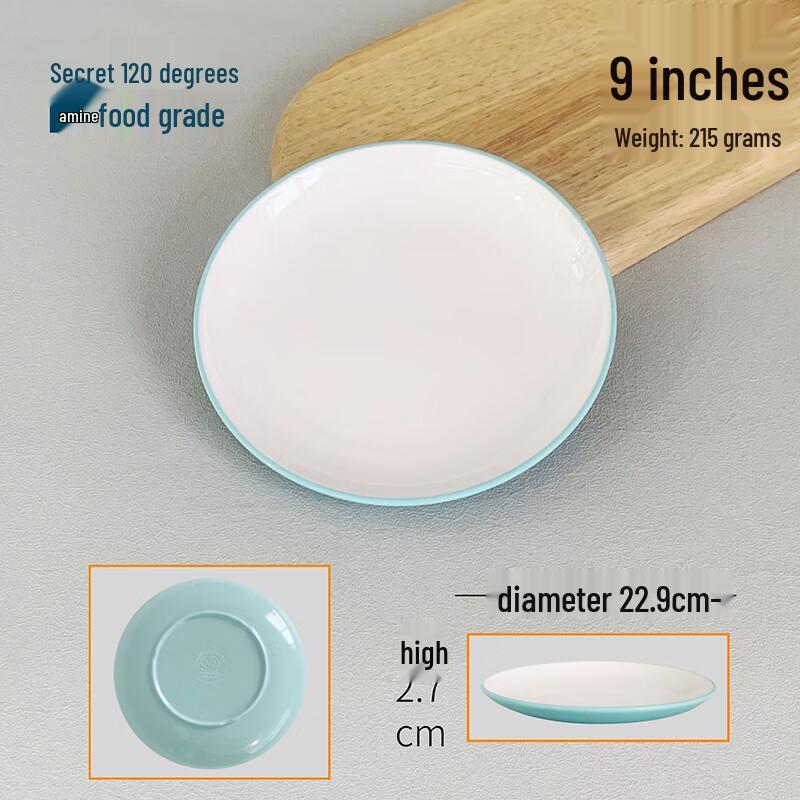 LIJIA FITMENT Two-Tone Melamine Round Plate