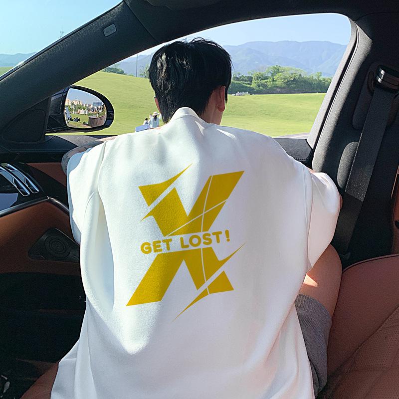 Men's Plus Size Heavyweight Suede Short Sleeve Retro T-Shirt - Summer 2024 Collection