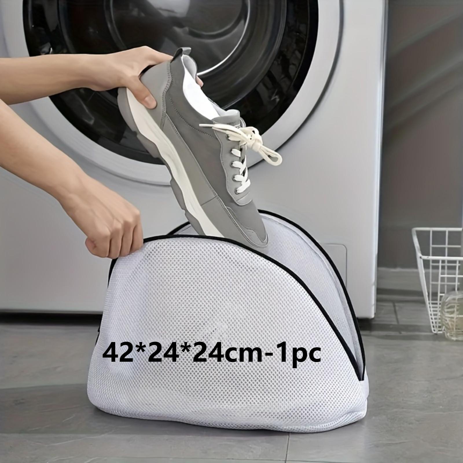 

1/2pcs Laundry Bag Mesh Durable Polyester Shoe Wash Bag, Laundry Protector for Sports Shoes & Fine Clothing