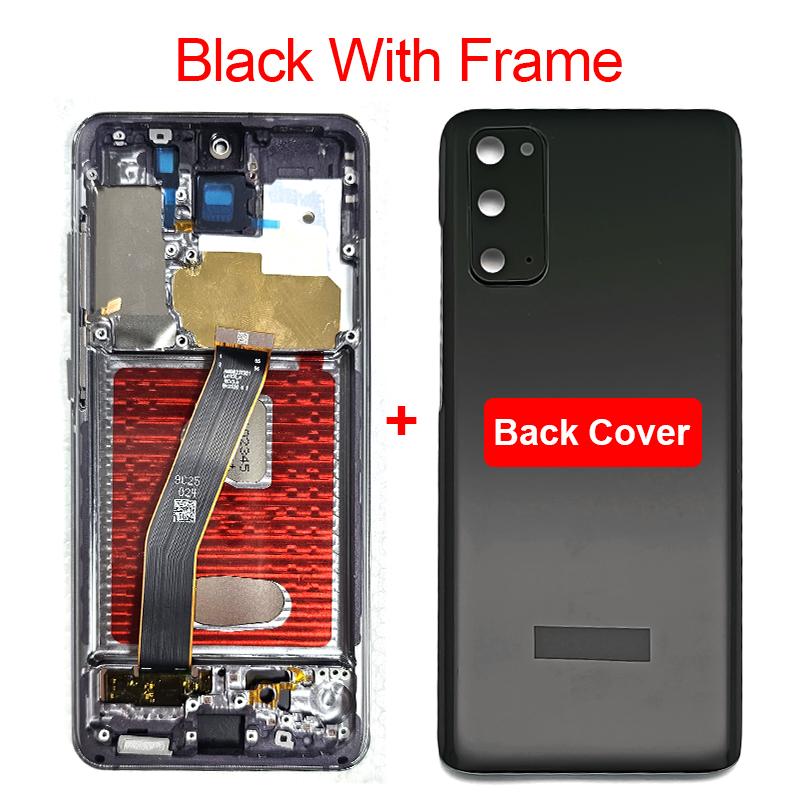 S20 Mobile Phone Panel TFT Tela Pantalla Amoled OLED LCD De Replacement Display S20 4G Screen Frame for Samsung Galaxy SM-G980F