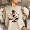 Cute Halloween Ghost Boo Cat Sweatshirt Halloween Cat