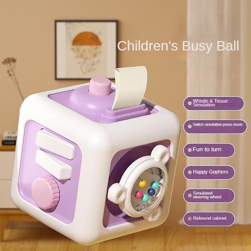 6'sı 1 arada Montessori Eğitici Oyuncaklar Duyusal Meşgul Tahtası Bebek Uygulama Becerileri Çekmece Küpü Kız Erkek Çocuklar İçin Fidget Eğitici Oyuncaklar