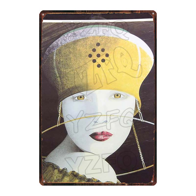 YZFQ Paris  Champagne Plaque Metal Vintage Wine Tin Sign  Travel Souvenir  Wall Bar Art Restaurant Home Decor 30X20CM DU-6307A