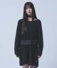 TUOMIO Heart Cable Wool Dress & Scarf [Black]