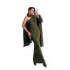 Autumn 2025 Women's One-Shoulder Knit Sweater Dress Shawl - Loose & Versatile Fashion Style