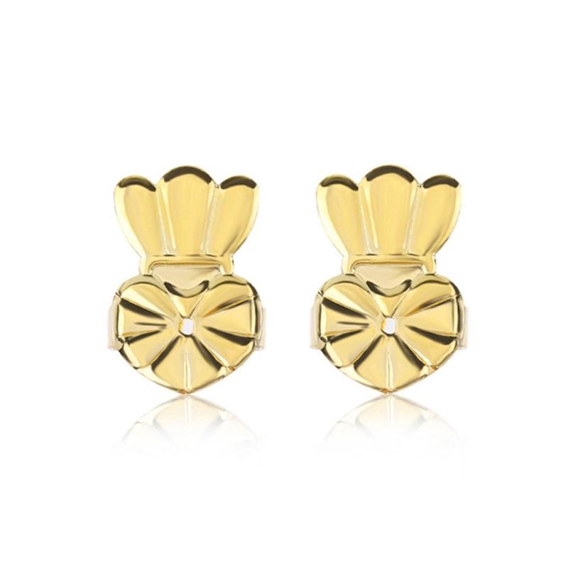 2 Ps 0.39x0.55in Crown Earring Backs Replacements for Posts Earring Backings Secure for Studs Hypoallergenic Locking