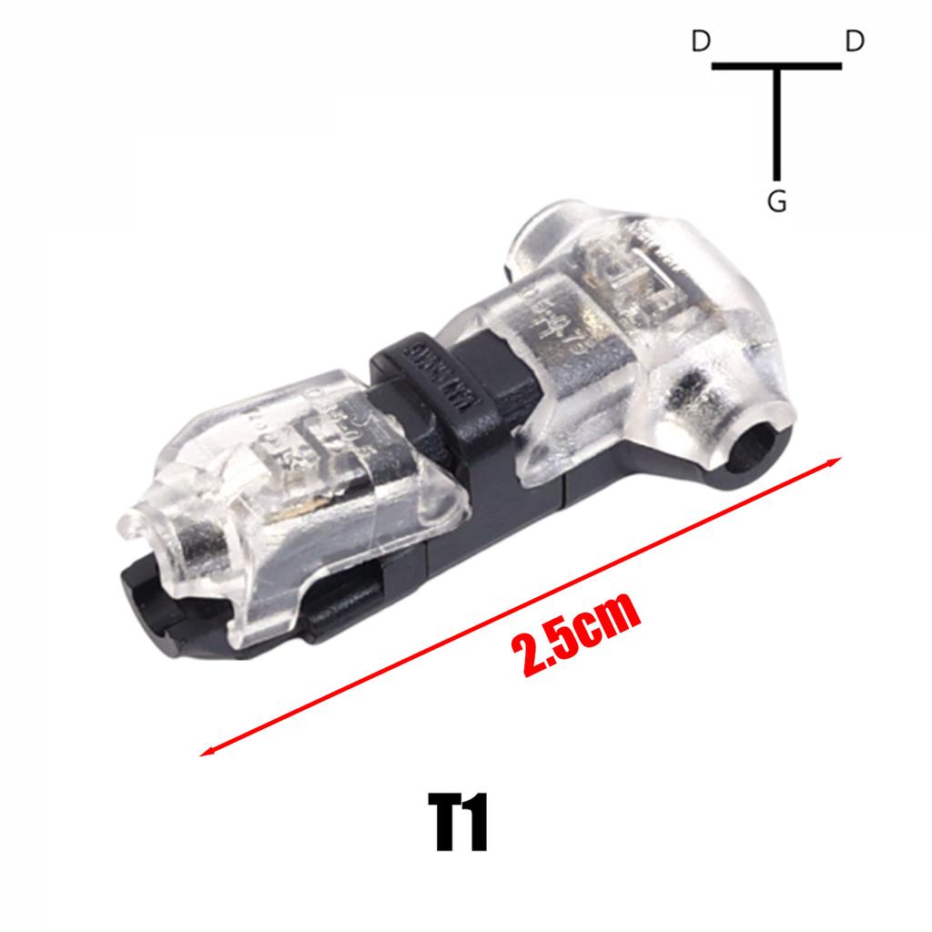 20/1PCS T Tap Wire Connectors Disconnect Terminals Low Voltage Wire Splitter Connector Push-in Lever Quick Wire Connectors