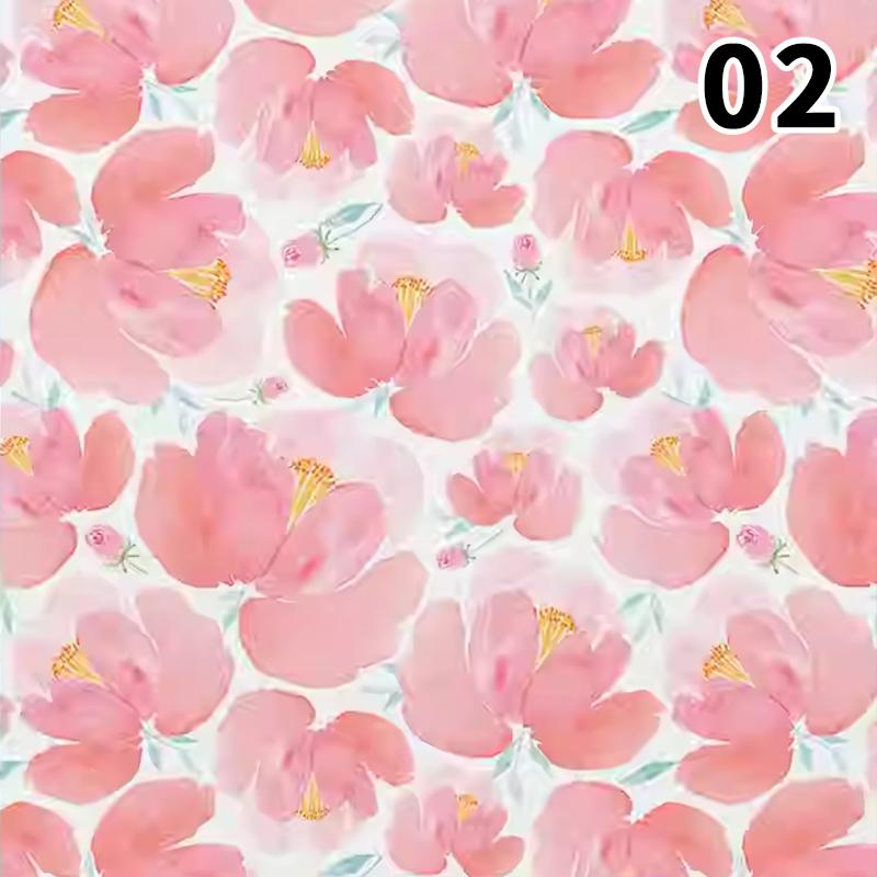 

Pastoral Style Privacy Window Film Static Cling Glass Film Flower Printed Home Decor Self-adhesive Glass Stickers (as the picture,30x153cm)