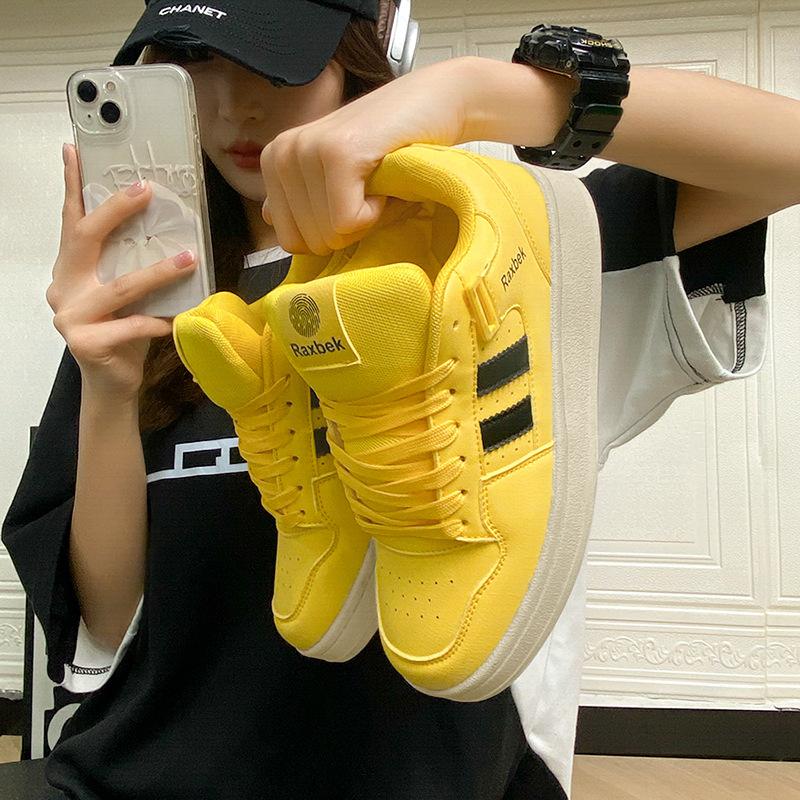 Guochao niche new men's and women's skateboard shoes thick tongue versatile breathable couple casual board shoes sports little white shoes