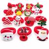 10pcs Fashion Girls Popular Christmas Hair Rope Tree Santa Bell Snowman Elastic Hair Band ( Style Random)