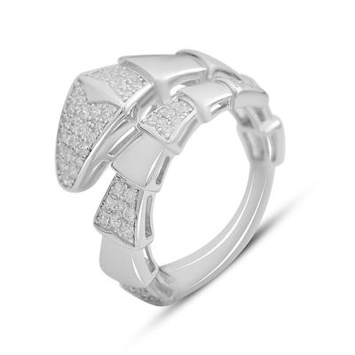 Silberring mit Zirkonia, Gewicht des Artikels 5,43 g (2175605)