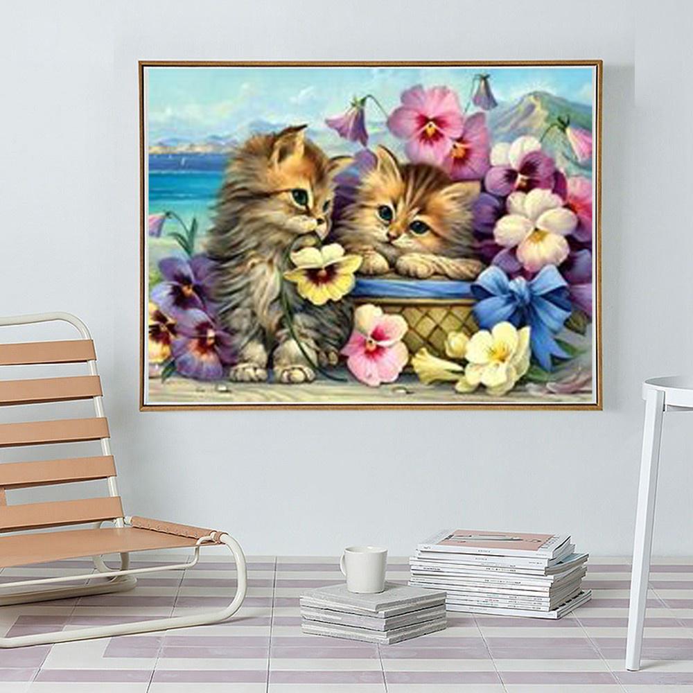 Diamant peinture Animal 5D diamant peinture pleine perceuse point de croix Kits broderie diamant broderie peinture