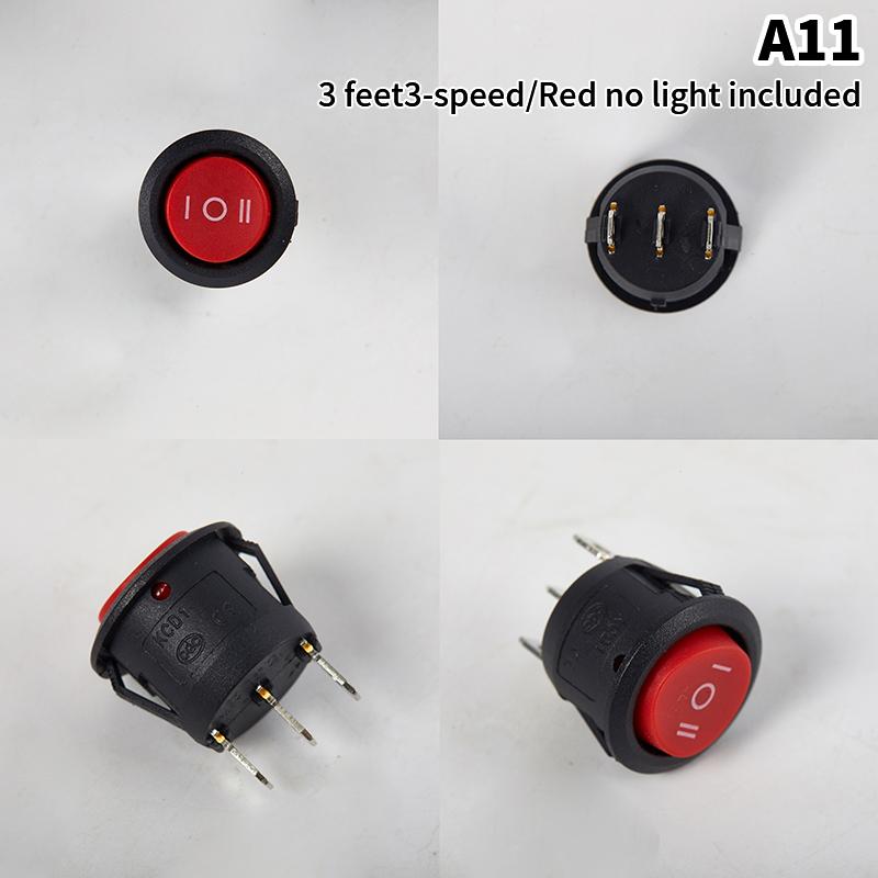 Comutator de înaltă calitate pentru barcă, impermeabil, întrerupător basculant rotund pentru barcă, cu buton luminos, 6A, 250V, deschidere 20 mm, 2/3 picioare, 2/3 viteze