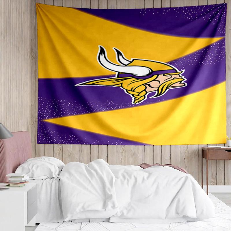 Minnesota Vikings Logo Tapestry Accessories Playroom Tapestry, for Bedroom,Livingroom, dormitory Room Wall Decor Fan Birthday Gifts
